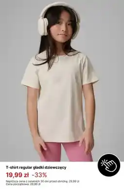 4F T-shirt regular gładki dziewczęcy 4F oferta