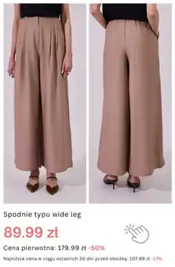 Monnari Spodnie damskie typu wide leg oferta