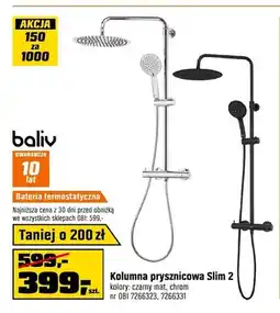 OBI Kolumna prysznicowa baliv Slim 2 chrom oferta