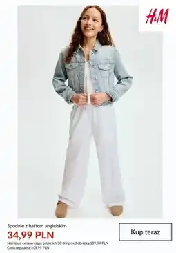 H&M Spodnie z haftem angielskim H&M oferta