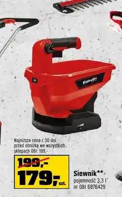 OBI Siewnik akumulatorowy Einhell oferta