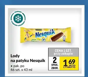Makro Lody na patyku Nesquik oferta