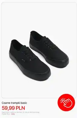 Cropp Trampki czarne basic Cropp oferta