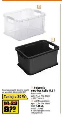 OBI Pojemnik euro-box Agilo czarny oferta