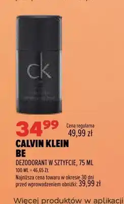 Drogerie Natura Dezodorant w sztyfcie Calvin Klein Be oferta