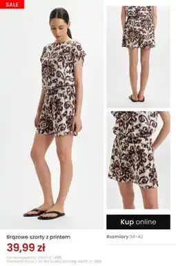 Top Secret Szorty damskie brązowe z printem oferta