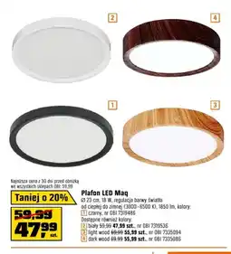 OBI Plafon LED Maq czarny oferta