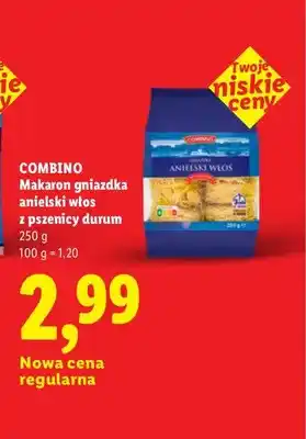 Lidl Makaron gniazdka anielski włos z pszenicy durum Combino oferta