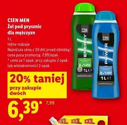 Lidl Żel pod prysznic dla mężczyzn Cien Men Power oferta