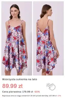 Monnari Sukienka wzorzysta na lato oferta