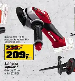 OBI Szlifierka kątowa akumulatorowa Einhell oferta