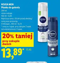 Lidl Pianka do golenia Nivea oferta