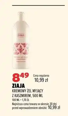 Drogerie Natura Kremowy żel myjący Ziaja z kaszmirem oferta