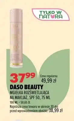 Drogerie Natura Mgiełka rozświetlająca na makijaż Daso Beauty SPF 50 oferta