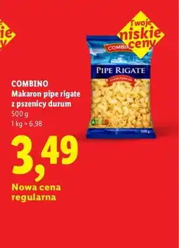 Lidl Makaron pipe rigate z pszenicy durum Combino oferta