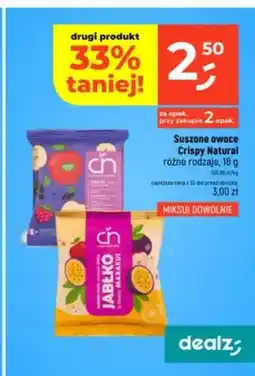 Dealz Suszone owoce Crispy Natural Jabłko oferta