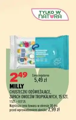 Drogerie Natura Chusteczki odświeżające Milly zapach owoców tropikalnych oferta