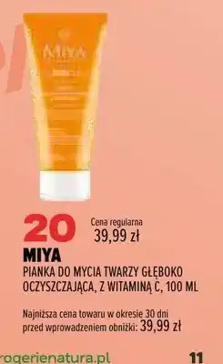 Drogerie Natura Pianka do mycia twarzy głęboko oczyszczająca Miya z witaminą C oferta