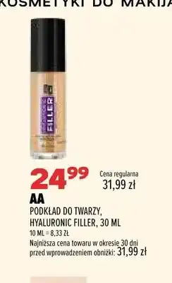 Drogerie Natura Podkład do twarzy AA Hyaluronic Filler oferta