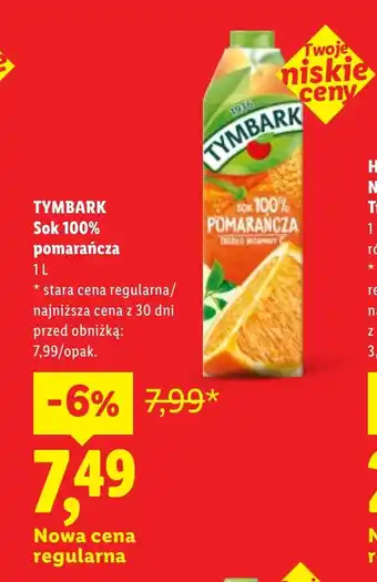 Lidl Sok Tymbark oferta