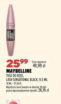 Drogerie Natura Tusz do rzęs Maybelline Lash Sensational Black oferta