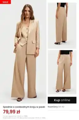 Top Secret Spodnie o swobodnym kroju w paski oferta