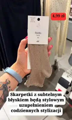 H&M Skarpetki H&M z subtelnym błyskiem oferta