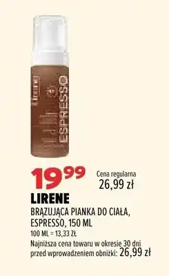 Drogerie Natura Brązująca pianka do ciała Lirene Espresso oferta