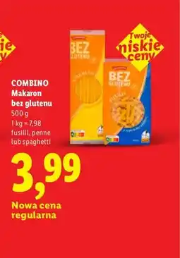 Lidl Makaron bez glutenu fusilli Combino oferta