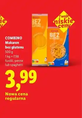 Lidl Makaron bez glutenu fusilli Combino oferta