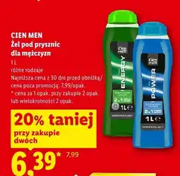 Lidl Żel pod prysznic dla mężczyzn Cien Men Full Energy 2w1 oferta