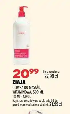 Drogerie Natura Oliwka do masażu witaminowa Ziaja oferta