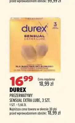 Drogerie Natura Prezerwatywy Durex Sensual Extra Lube oferta