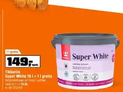 OBI Farba lateksowa Tikkurila Super White 10 l + 1 l gratis oferta