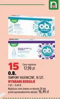 Drogerie Natura Tampony higieniczne O.B oferta