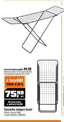 OBI Suszarka stojąca Sussi czarna oferta