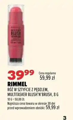 Drogerie Natura Róż w sztyfcie z pędzlem Rimmel Multitasker Blush'n'Brush oferta