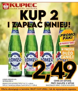 Kupiec Piwo bezalkoholowe Łomża Radler Wiśnia oferta