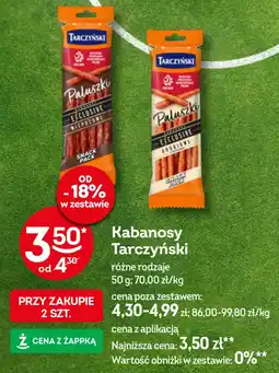 Żabka Kabanosy Tarczyński Paluszki Exclusive oferta