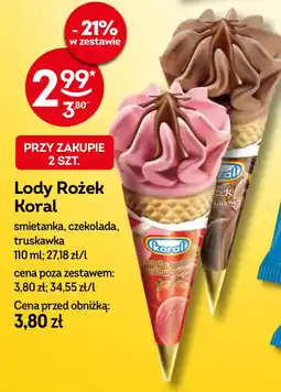 Żabka Lody Rożek Koral oferta