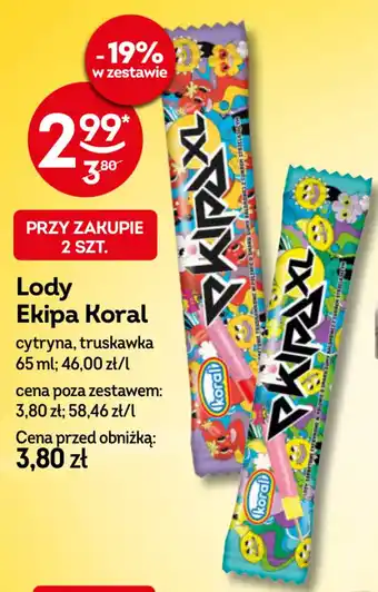 Żabka Lody Ekipa Koral oferta