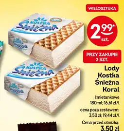 Żabka Lody Kostka Śnieżna Koral oferta