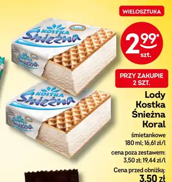 Żabka Lody Kostka Śnieżna Koral oferta