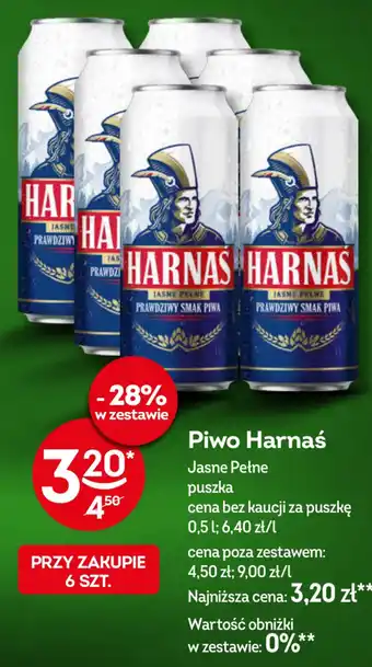 Żabka Piwo Harnaś Jasne Pełne oferta