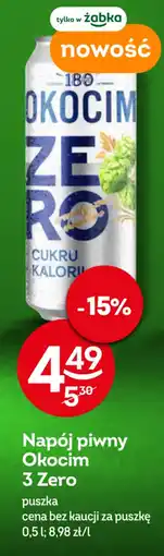 Żabka Napój piwny Okocim 3 Zero oferta