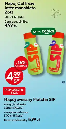Żabka Napój Cafffreze latte macchiato Zott oferta