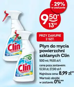 Żabka Płyn do mycia powierzchni szklanych Clin oferta