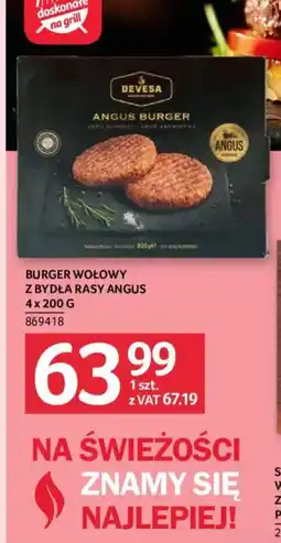 Selgros Burger Wołowy z Bydła Rasy Angus oferta