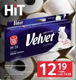 Selgros Papier toaletowy Velvet Comfort White Cotton oferta