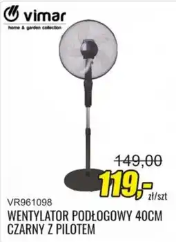 Unimet Vimar Wentylator Podłogowy 40cm Czarny z Pilotem oferta